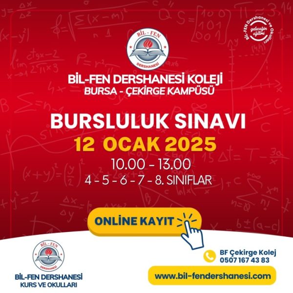Bil-Fen Dershanesi ve Okulları Çekirge Kampüsü’nden Özel Bursluluk Sınavı!