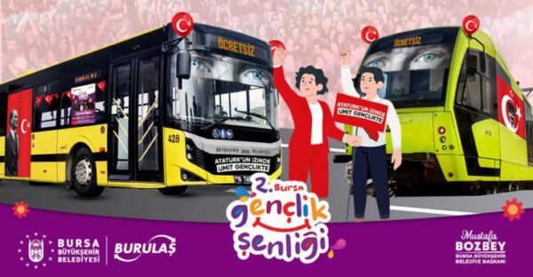 Bursa’da 19 Mayıs’ta ulaşım ücretsiz
