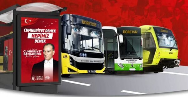 29 Ekim’de toplu ulaşım ücretsiz
