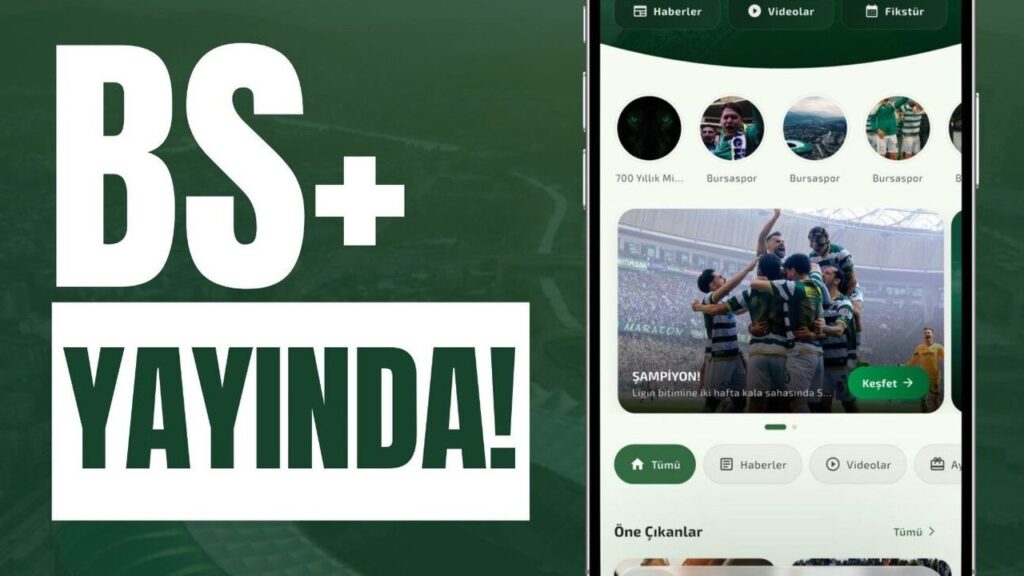 Bursaspor’un yeni mobil uygulaması ‘Bursaspor Plus’ yayında