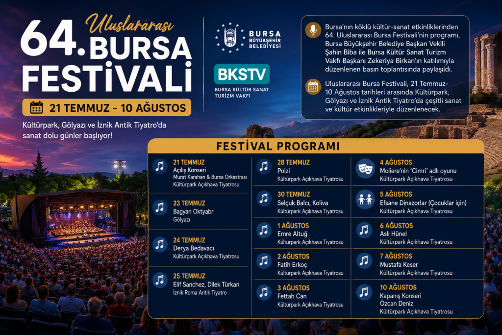 64. Uluslararası Bursa Festivali’nin Programı Açıklandı